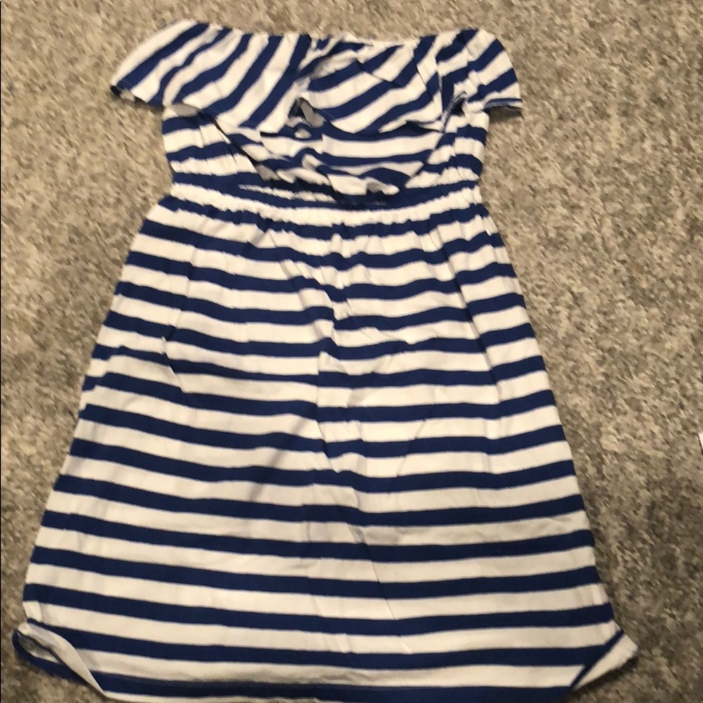 Blue striped dress